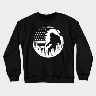 Bigfoot American Flag Sasquatch USA Crewneck Sweatshirt